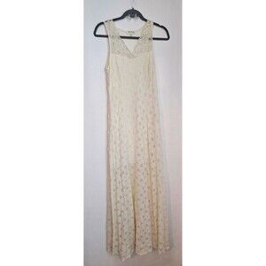 Monteau La Women's Maxi Fairy Festival Dress Size L Romantic Boho Lace Summer.